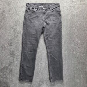 Banana Republic Jeans Mens 33X30 Gray Slim Straight Mid Rise Stretch Denim